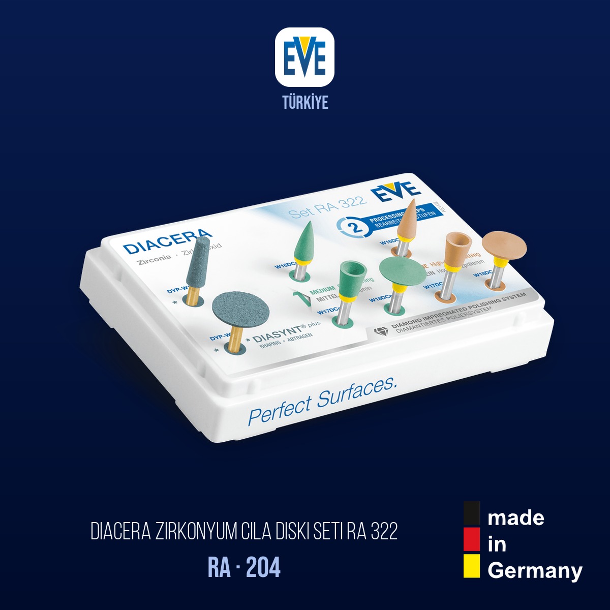 Diacera Zirkonyum Cila Diski Seti RA 322 · EVE Diacera Zirkonyum Cila Diski Seti RA 322 · EVE