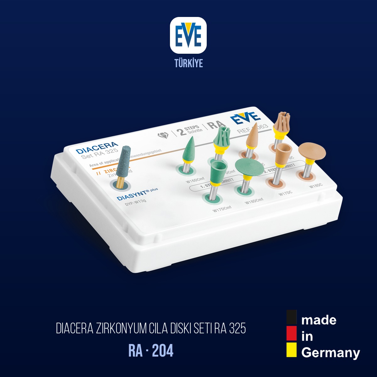 Diacera Zirkonyum Cila Diski Seti RA 325 · EVE