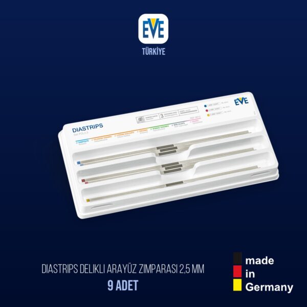 DiaStrips Delikli Arayüz Zımparası 2,5 mm · 9 Adet · EVE