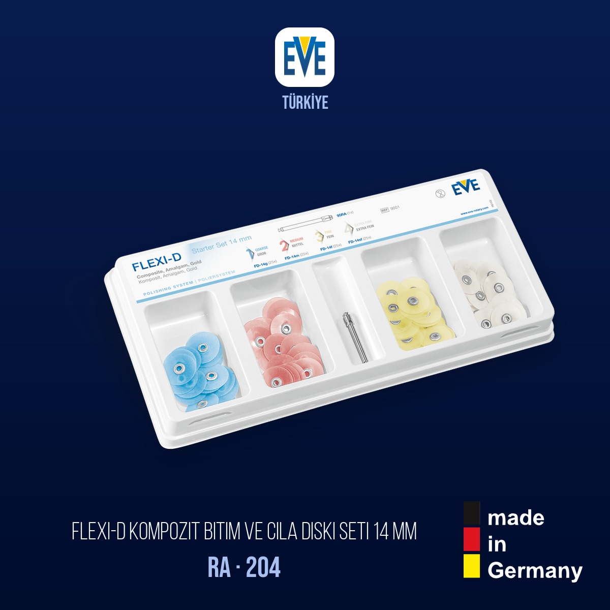Flexi-D Kompozit Bitim ve Cila Diski Seti 14 mm · EVE